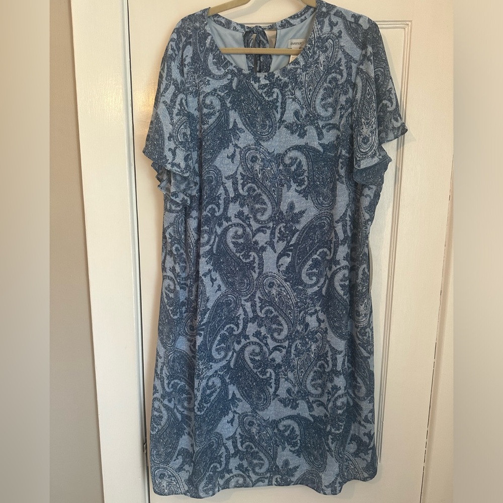 Dress Barn Straight Style Paisley Dress  Size: 22/24